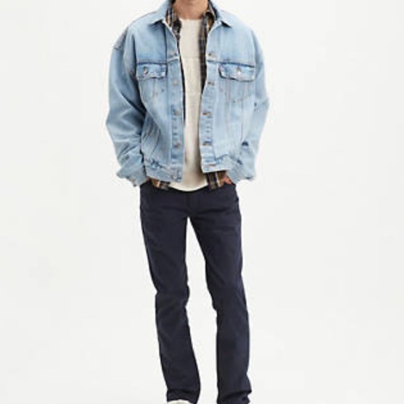 LEVI’S SLIM FIT FLANNEL PANTS Jeans Night Blue Men Size 29x30 045113110511 - Picture 4 of 10